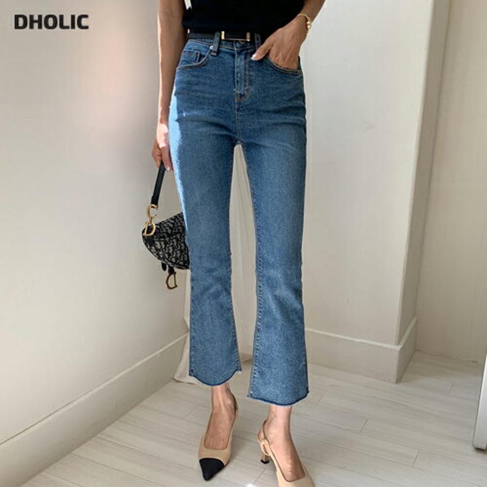 【10%OFF】フレアデニムパンツ・全2色・t57976 レディース 【pt】韓国ファッション ボトムス ロング ロングパンツ ベーシック デニムパンツ デニム フレア 美脚 タイト スリム 体型カバー 細身 足長 着痩せ 夏 春【パンツセール】