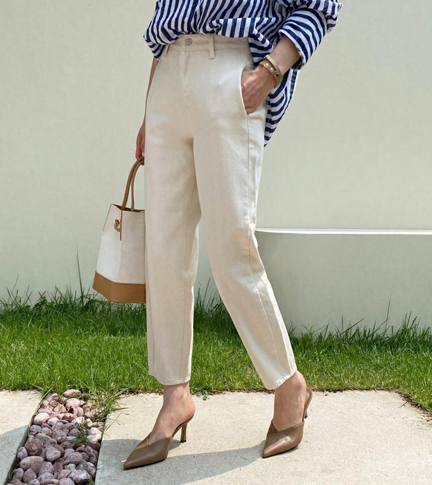 コットンカラーワイドパンツ・全5色・t69770 レディース 【pt】パンツ ズボン ワイド ストレート 単色 無地 シンプル ベーシック カジュアル ラフ 大人 ハイウエスト 春 夏 秋 韓国ファッション ハイホリHIHOLLI