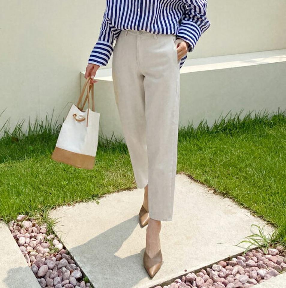 コットンカラーワイドパンツ・全5色・t69770 レディース 【pt】パンツ ズボン ワイド ストレート 単色 無地 シンプル ベーシック カジュアル ラフ 大人 ハイウエスト 春 夏 秋 韓国ファッション ハイホリHIHOLLI