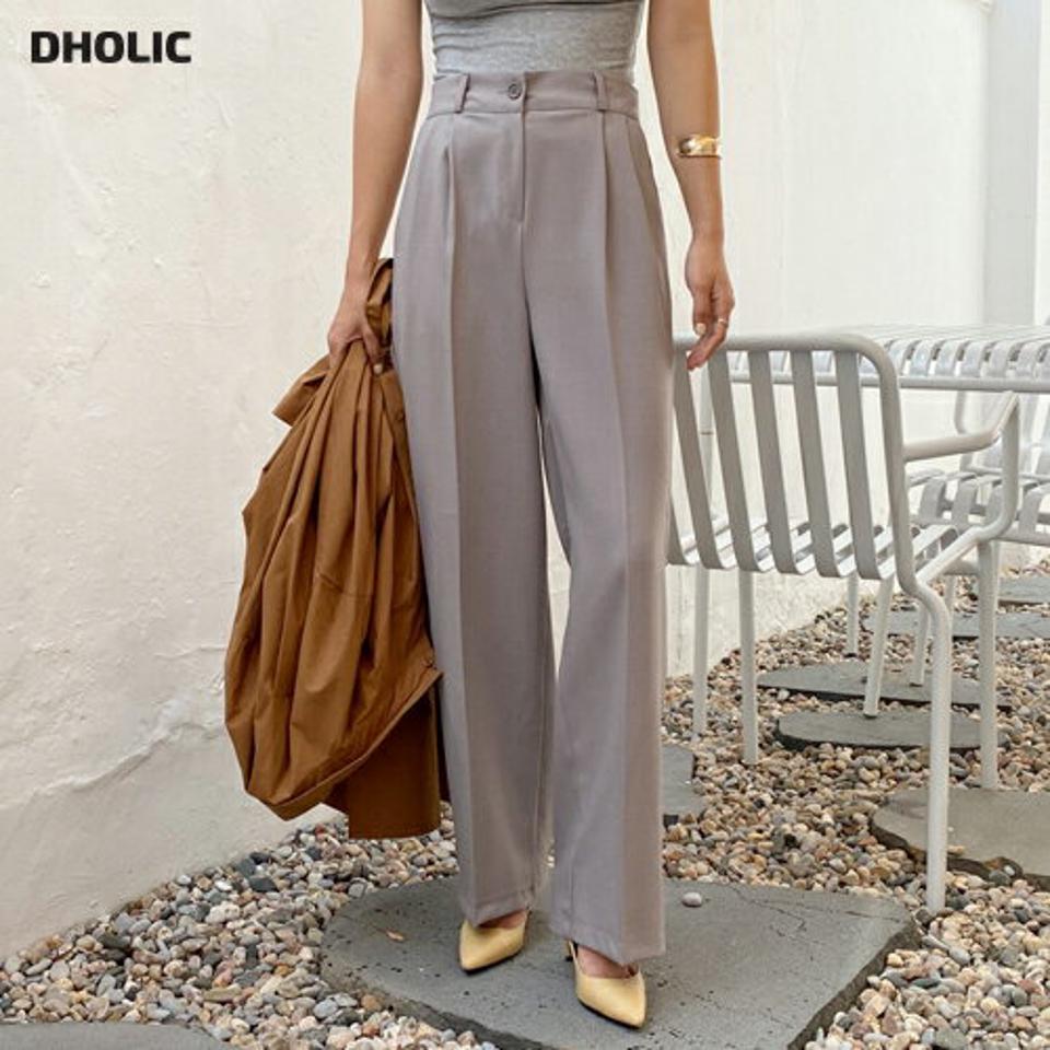 ワイドスラックスパンツ・全3色・t62634 レディース 【pt】韓国ファッション ボトムス ロング ロングパンツ ベーシック スラックス ワイド ツータック センタープレス スリム 体型カーバー 細身 足長 着痩せ 夏 春