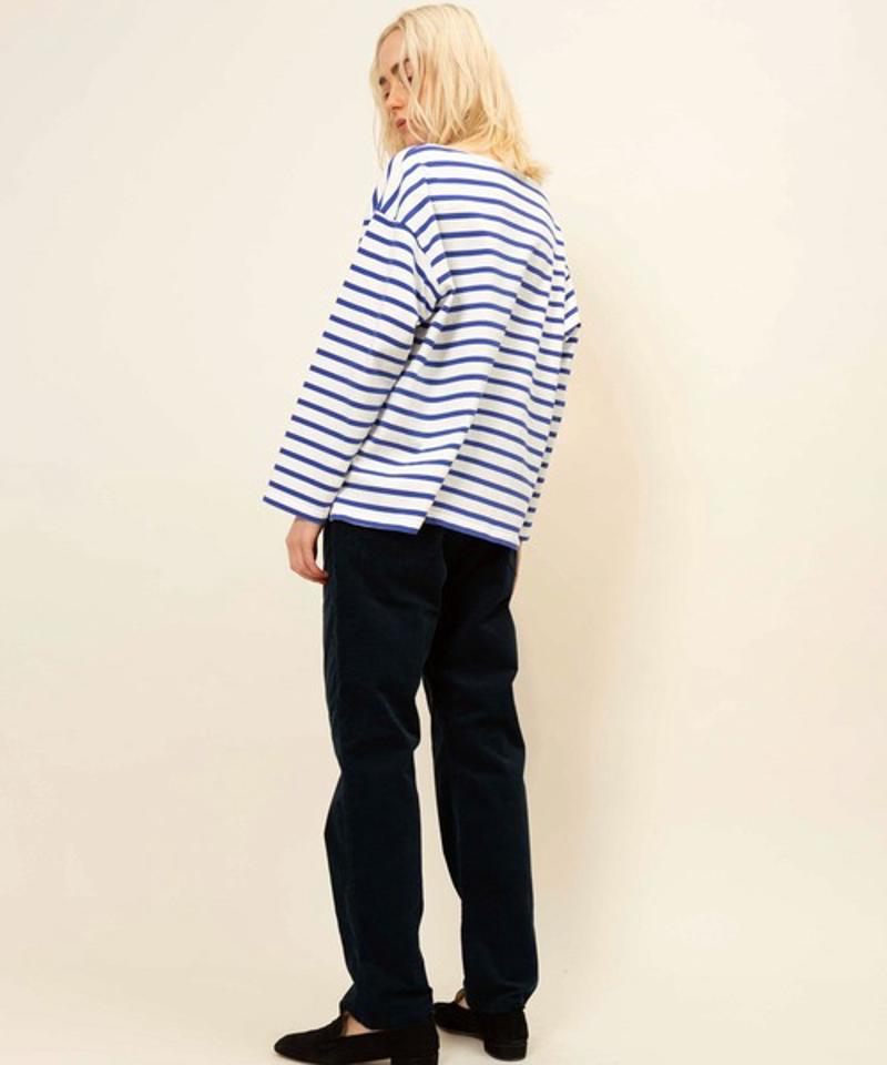 【Attick by Johnbull】ボーダーボートネックTシャツ