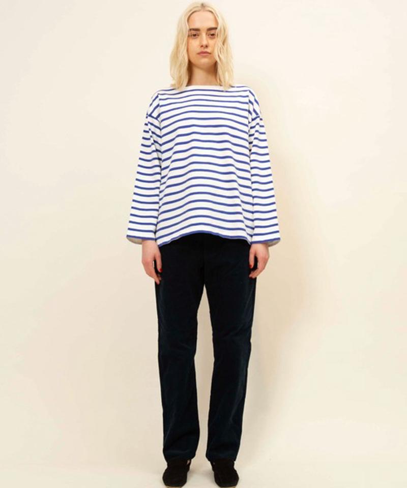 【Attick by Johnbull】ボーダーボートネックTシャツ