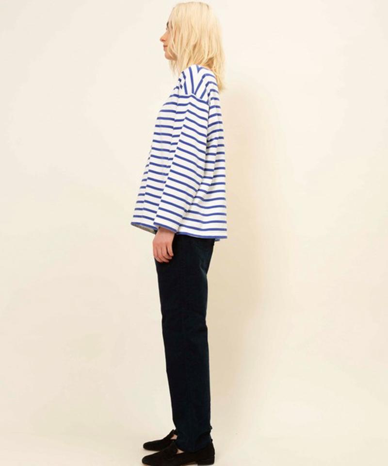 【Attick by Johnbull】ボーダーボートネックTシャツ