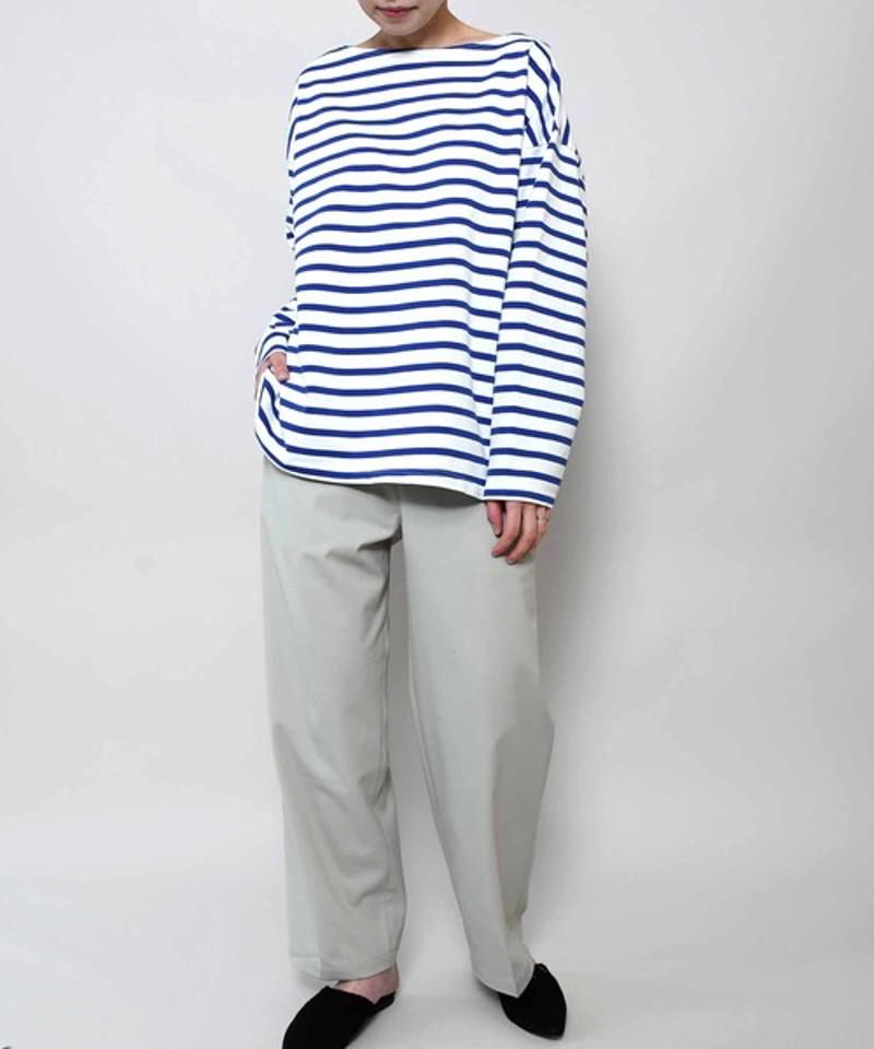 【Attick by Johnbull】ボーダーボートネックTシャツ