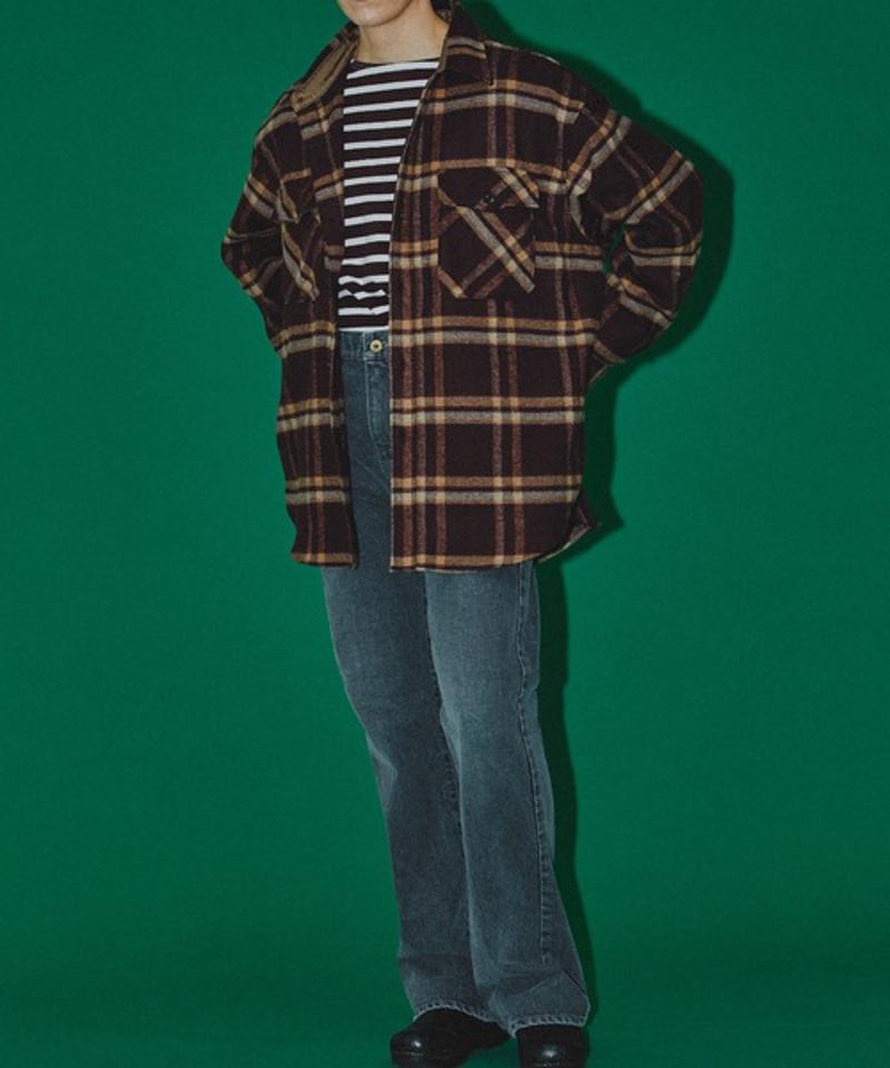 【Attick by Johnbull】ボーダーボートネックTシャツ