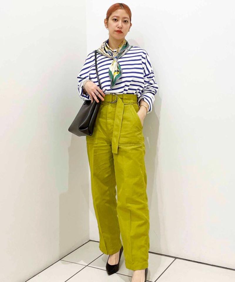 【Attick by Johnbull】ボーダーボートネックTシャツ
