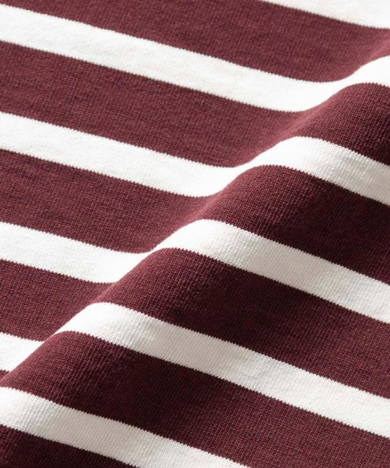 【Attick by Johnbull】ボーダーボートネックTシャツ