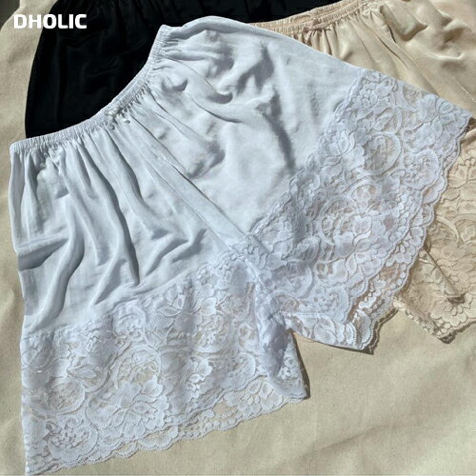 レースインナーパンツ・全3色・b69610 レディース 【acc】インナー パンツ レース シンプル かわいい ワイド ウエストゴム りぼん 春 夏 韓国ファッション ハイホリHIHOLLI