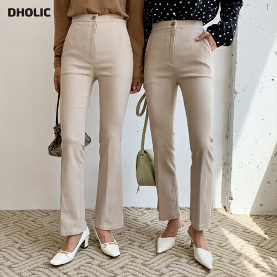 2TYPEフレアスラックスパンツ・全6色・t64620 レディース 【pt】韓国ファッション ボトムス ロング ロングパンツ ベーシック 美脚 ストレート フレア スラックス ハイウエスト スリム フィット 体型カーバー 細身 足長 着痩せ オフィスカジュアル 秋 春