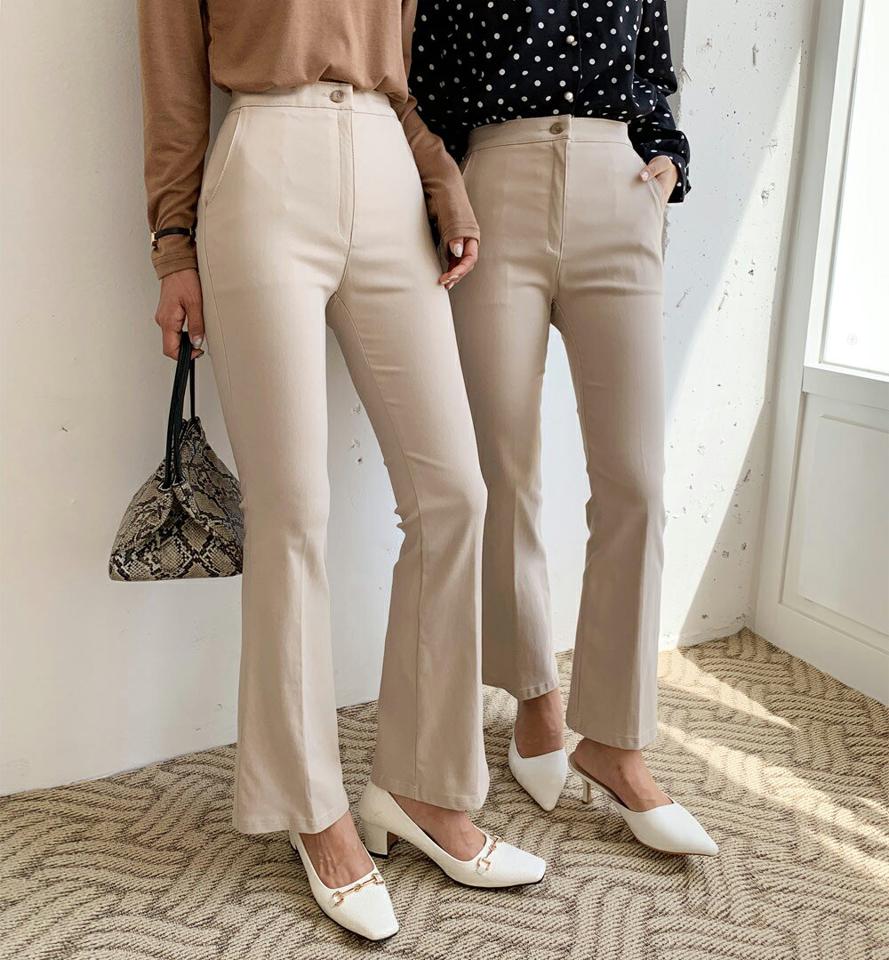 2TYPEフレアスラックスパンツ・全6色・t64620 レディース 【pt】韓国ファッション ボトムス ロング ロングパンツ ベーシック 美脚 ストレート フレア スラックス ハイウエスト スリム フィット 体型カーバー 細身 足長 着痩せ オフィスカジュアル 秋 春