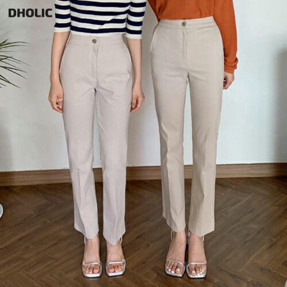 2TYPEストレートパンツ・全6色・t00593 レディース 【pt】韓国ファッション ボトムス パンツ ロング ロングパンツ 無地 ストレート 2TYPE ベーシック 美脚 足長 細身 着痩せ 体型カバー オフィスカジュアル 春 夏 NIJU