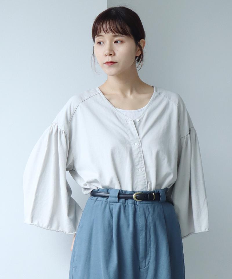 ●クリアスピン製品染め ワイドスリーブ ショートカーディガン（cardo fabrica）