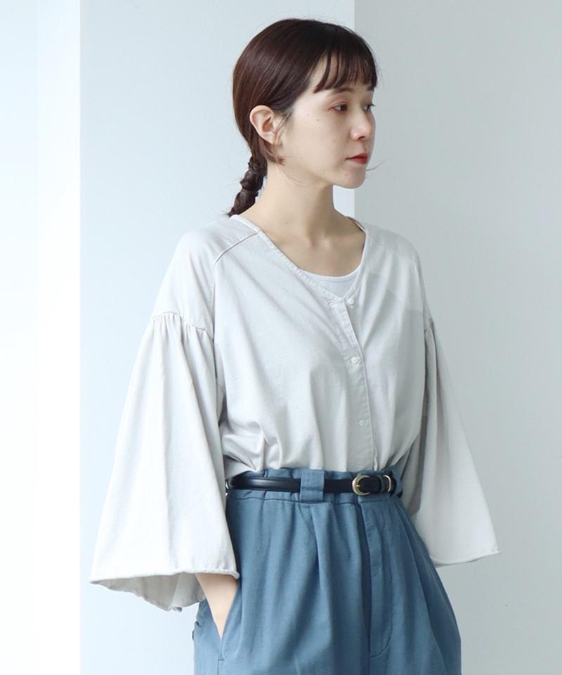 ●クリアスピン製品染め ワイドスリーブ ショートカーディガン（cardo fabrica）
