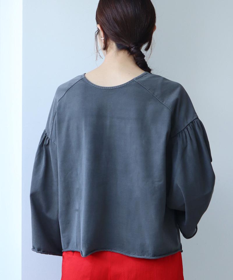 ●クリアスピン製品染め ワイドスリーブ ショートカーディガン（cardo fabrica）