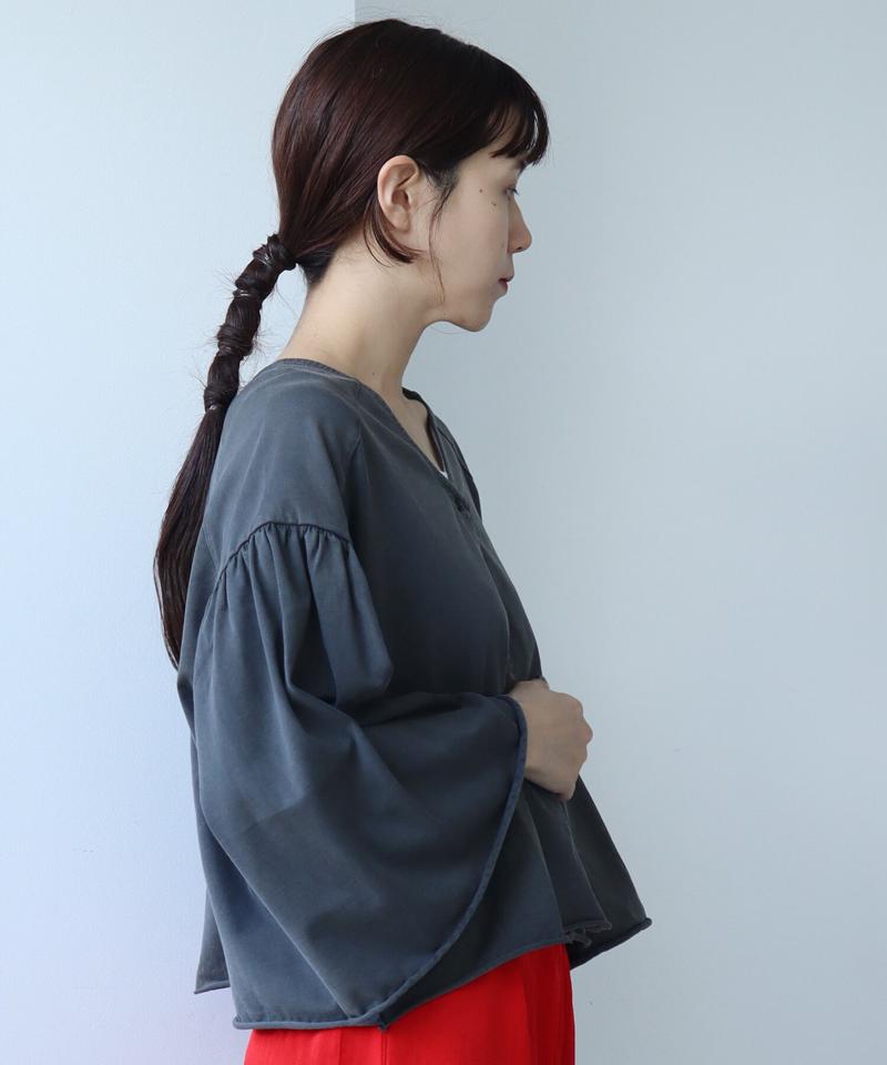 ●クリアスピン製品染め ワイドスリーブ ショートカーディガン（cardo fabrica）