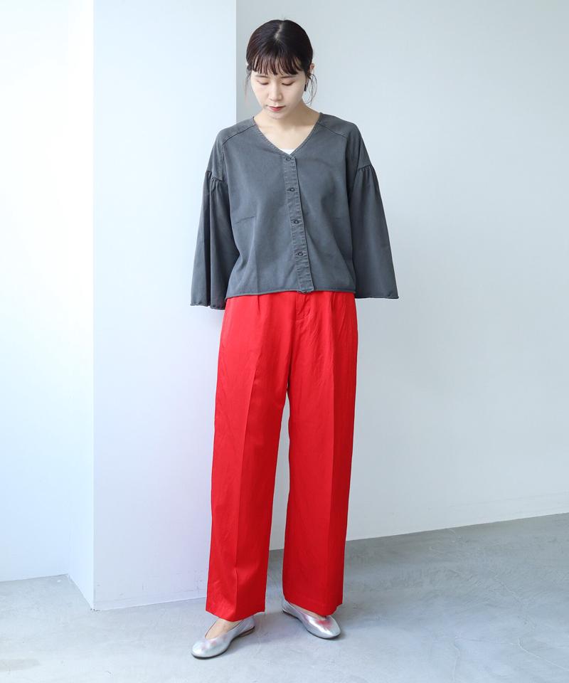 ●クリアスピン製品染め ワイドスリーブ ショートカーディガン（cardo fabrica）