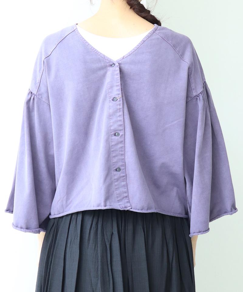 ●クリアスピン製品染め ワイドスリーブ ショートカーディガン（cardo fabrica）