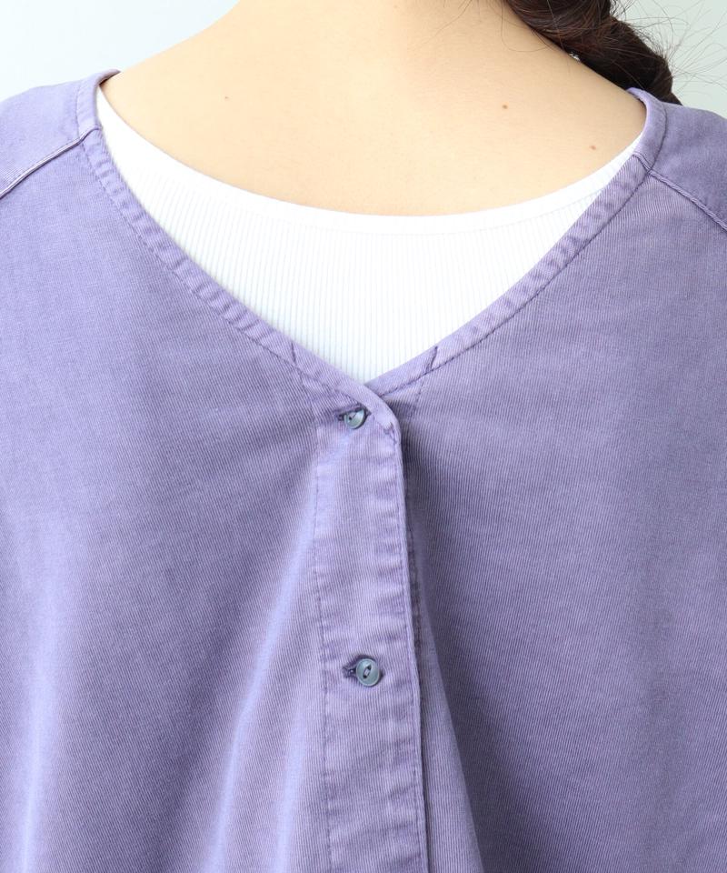 ●クリアスピン製品染め ワイドスリーブ ショートカーディガン（cardo fabrica）