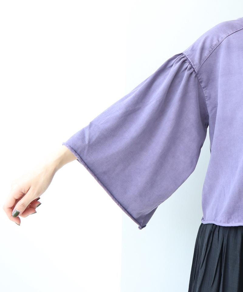 ●クリアスピン製品染め ワイドスリーブ ショートカーディガン（cardo fabrica）