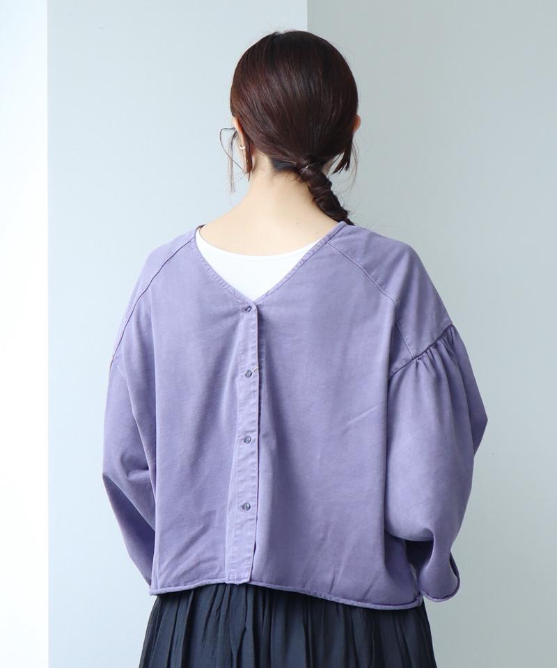 ●クリアスピン製品染め ワイドスリーブ ショートカーディガン（cardo fabrica）