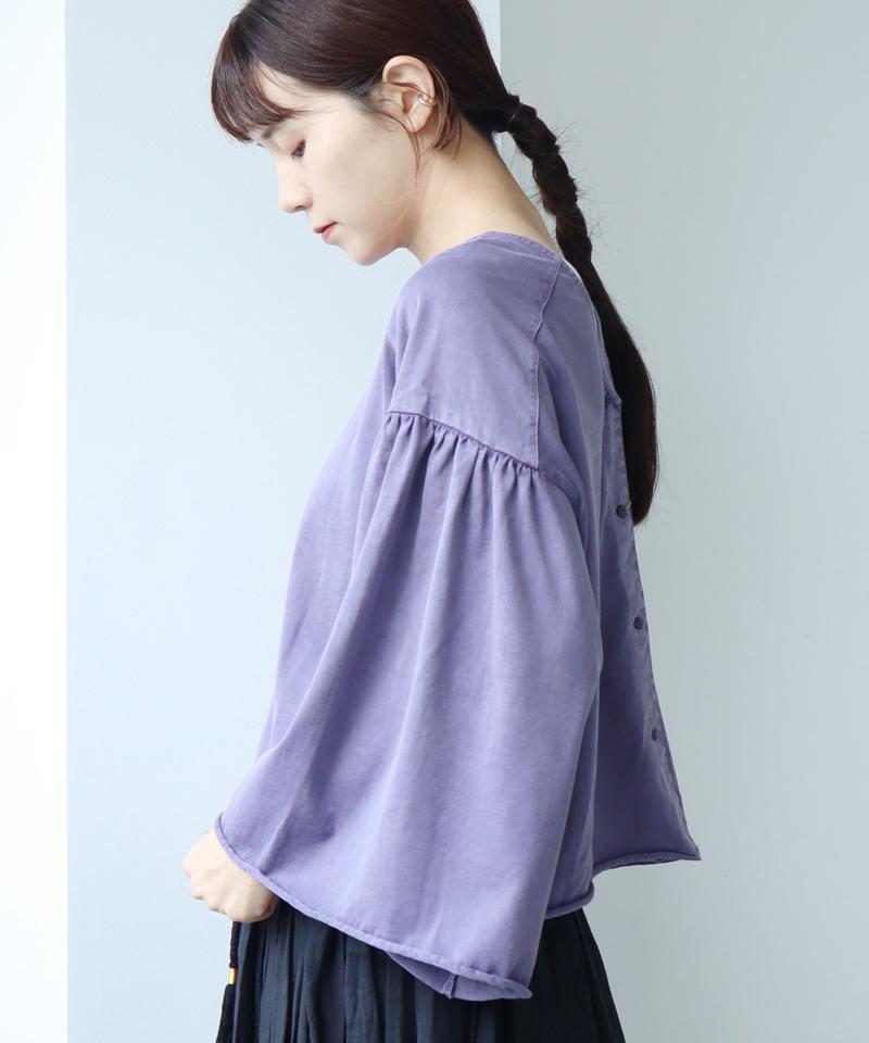 ●クリアスピン製品染め ワイドスリーブ ショートカーディガン（cardo fabrica）