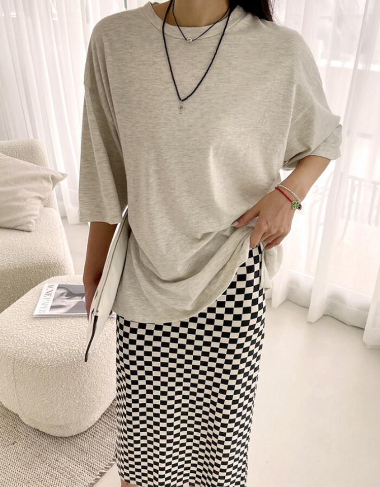 ANAIS(アナイス)staff バックレタリングTシャツ【8/25up_ka】【メール便】韓国 韓国ファッション レディース トップス Tシャツ 半袖 ドロップショルダー バックレタリング かわいい シンプル 着回し 夏 秋 レディース ファッション【7】