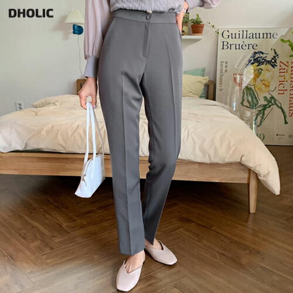 スリムスラックス・全3色・t62694 レディース 【pt】韓国 ファッション ボトムス ロング ロングパンツ スラックスパンツ スラックス スリム ベーシック ロング丈 ポケット デイリー 無地 足長 美脚 秋 春