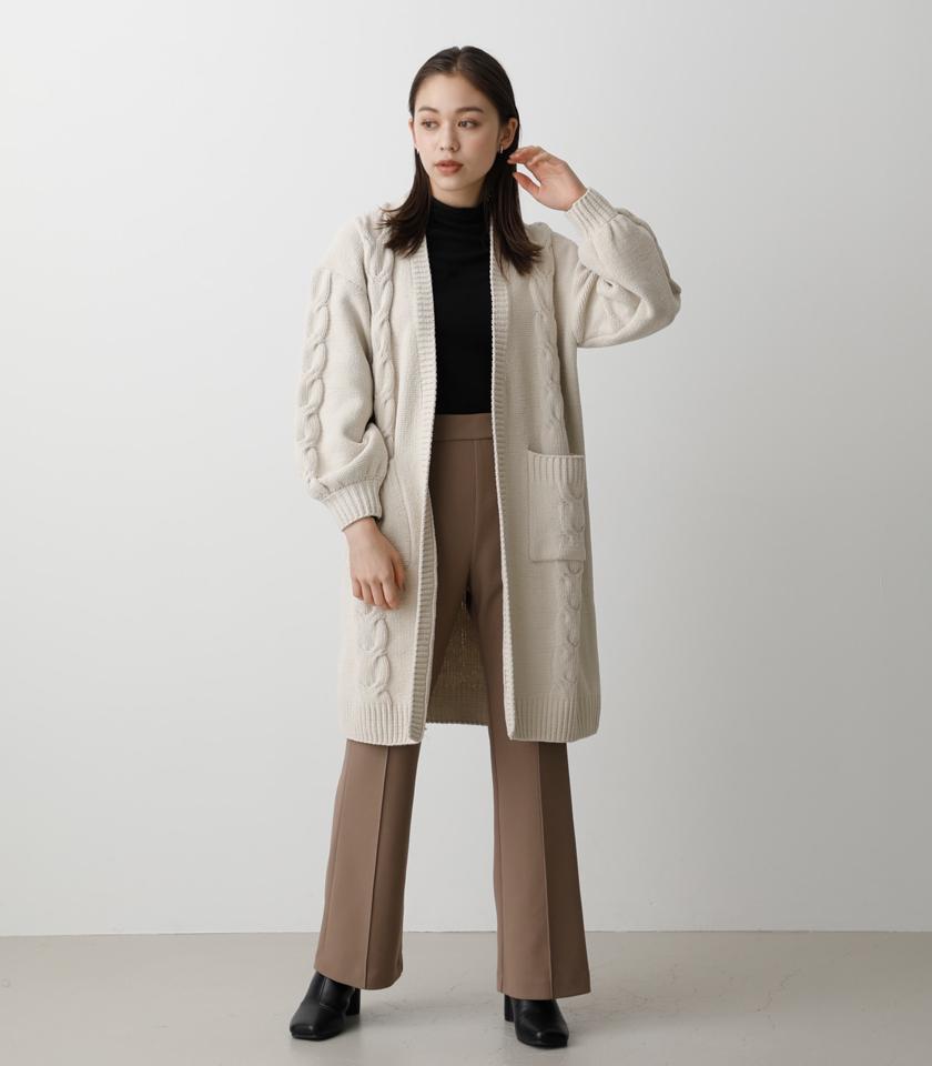 CHENILLE CABLE KNIT CARDIGAN/シェニールケーブルニットカーディガン