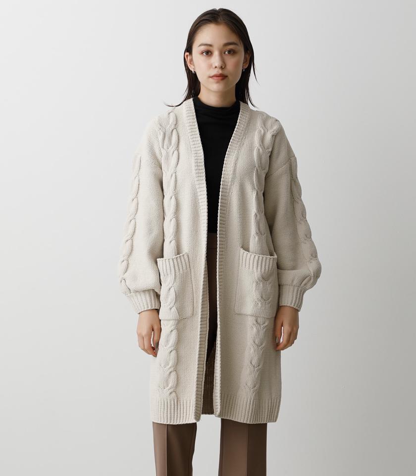 CHENILLE CABLE KNIT CARDIGAN/シェニールケーブルニットカーディガン
