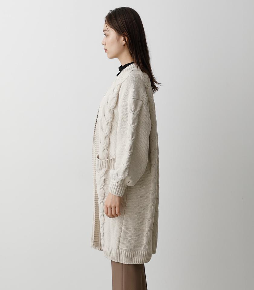 CHENILLE CABLE KNIT CARDIGAN/シェニールケーブルニットカーディガン