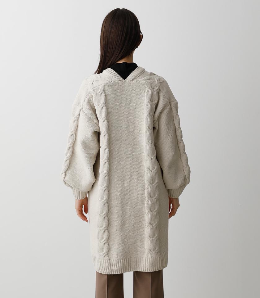 CHENILLE CABLE KNIT CARDIGAN/シェニールケーブルニットカーディガン