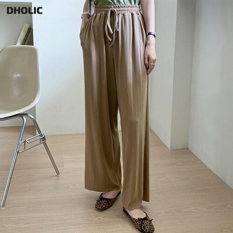 即日配送【只今30%OFF】リブワイドパンツ・全3色・t69864 レディース 【pt】パンツ ズボン ワイドパンツ ロングパンツ リブ シンプル カジュアル ラフ ウエストゴム 春 夏 秋 韓国ファッション ハイホリHIHOLLI
