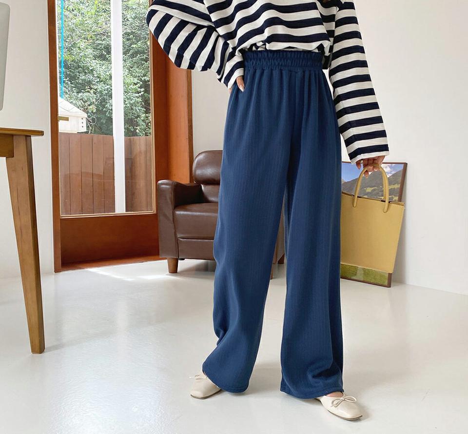 ストレッチウエストゴムパンツ・全4色・t00660 レディース 【pt】韓国 ファッション ボトムス パンツ ロング ロングパンツ ウエストゴムパンツ ウエストゴム ストレッチ ポケット ワイド ルーズ 無地 足長 細身 着痩せ 体型カーバー 春 秋 NIJU