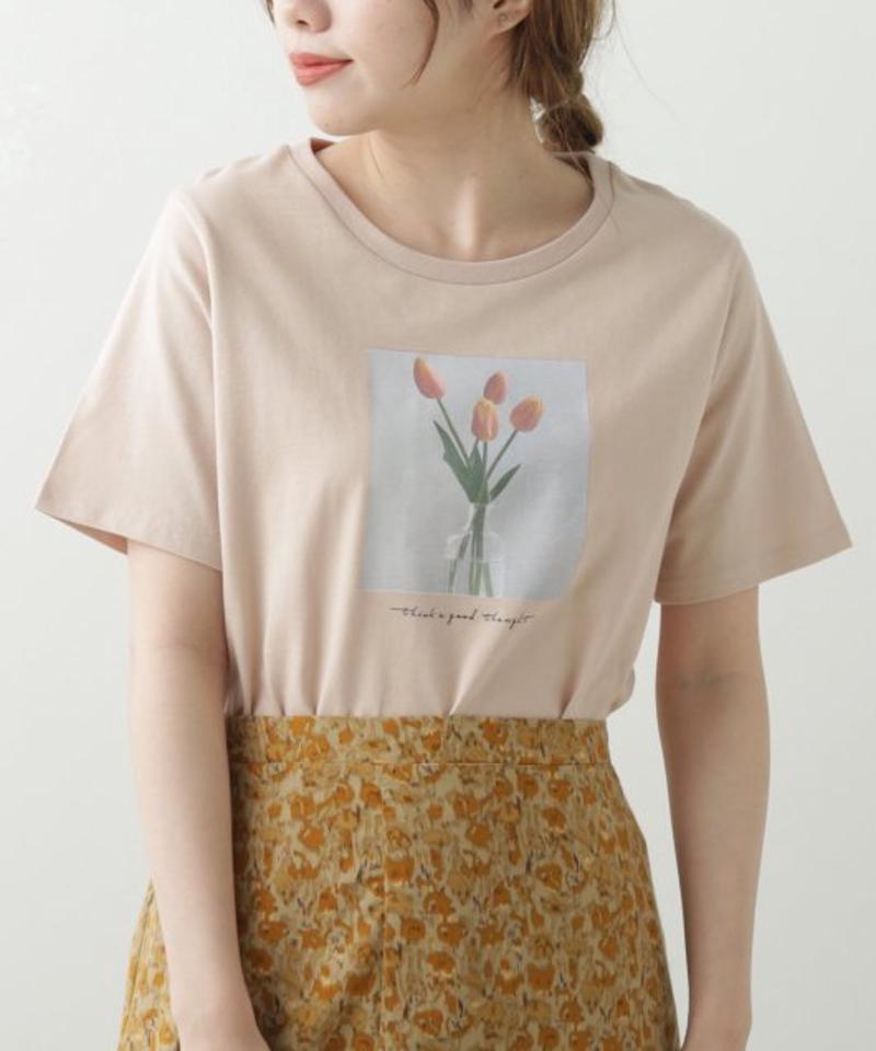 チューリッププリントTシャツ