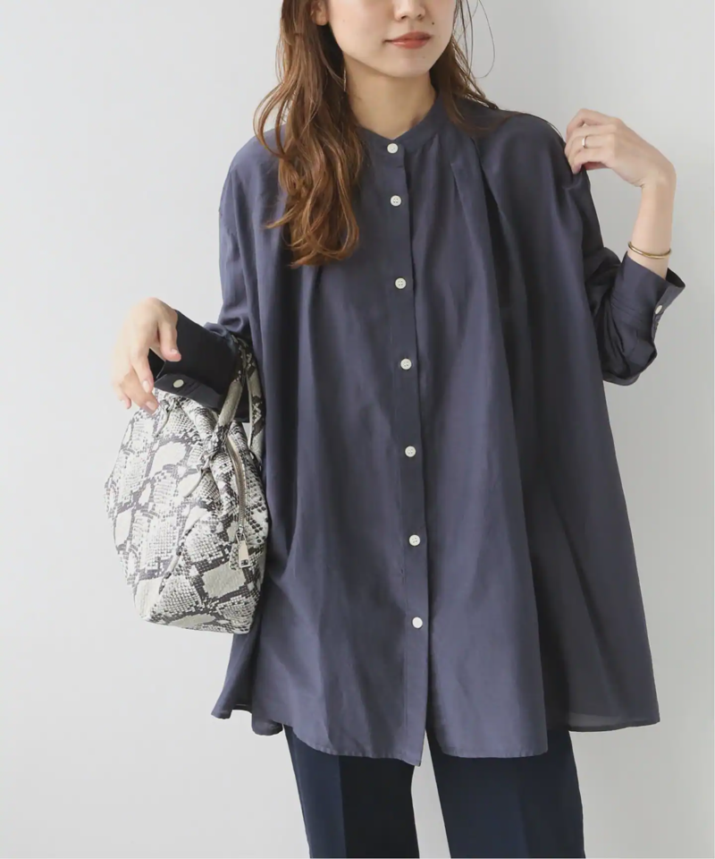 製品染めシルクコットンブラウス◆（JOURNAL STANDARD relume）