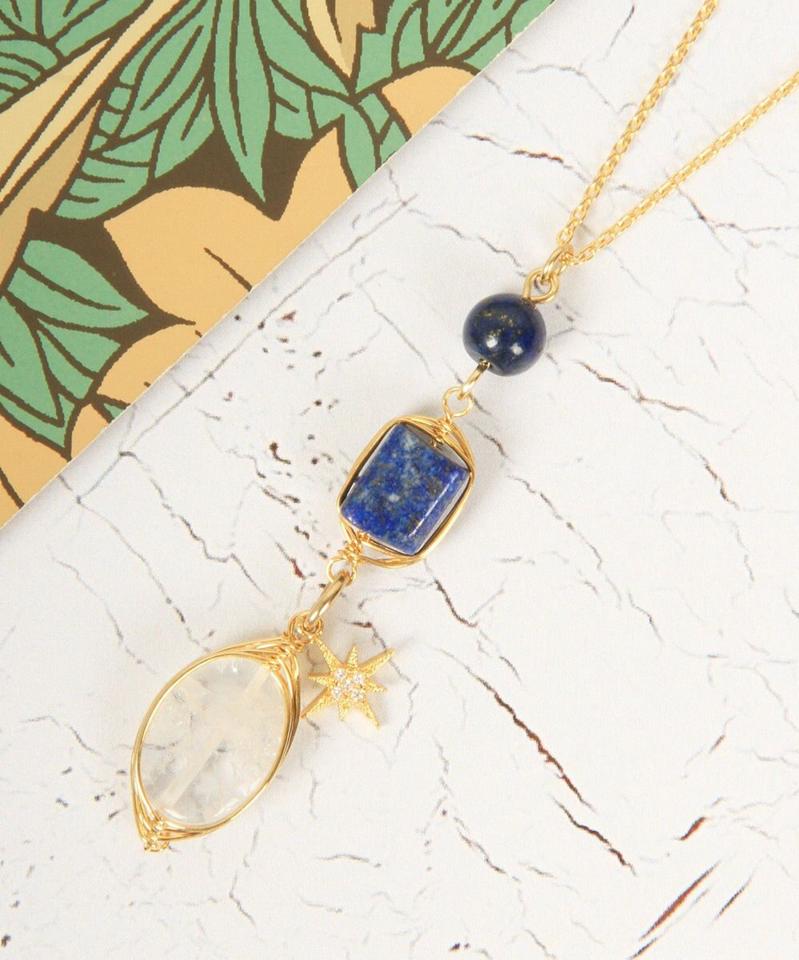 【9月誕生石】ラピスラズリ×六芒星ネックレス