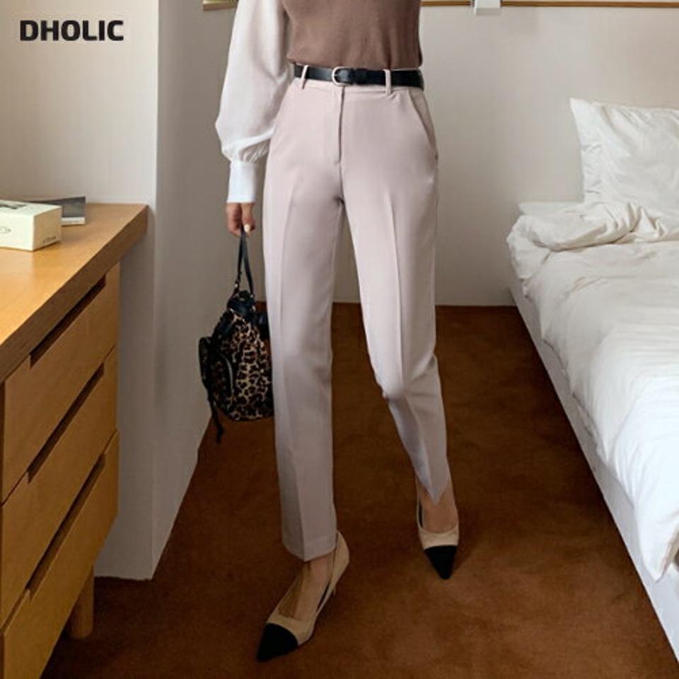 ホックスリムスラックス・全4色・t58043 レディース 【pt】韓国 ファッション ボトムス ロング ロングパンツ スラックスパンツ スラックス ホック スリム ストレート ベーシック 体型カバー ポケット オフィスカジュアル デイリー 足長 美脚 秋 春