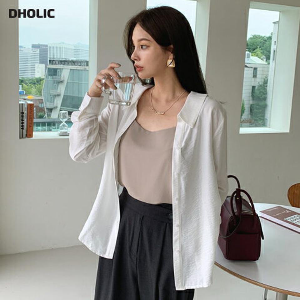 オープンカラーシルキーシャツブラウス・全3色・b69814 レディース 【bl】トップス シャツブラウス ブラウス 長袖 シルキー ツヤ 単色 無地 シンプル 大人 きれいめ 上品 春 秋 韓国 ファッション ハイホリHIHOLLI