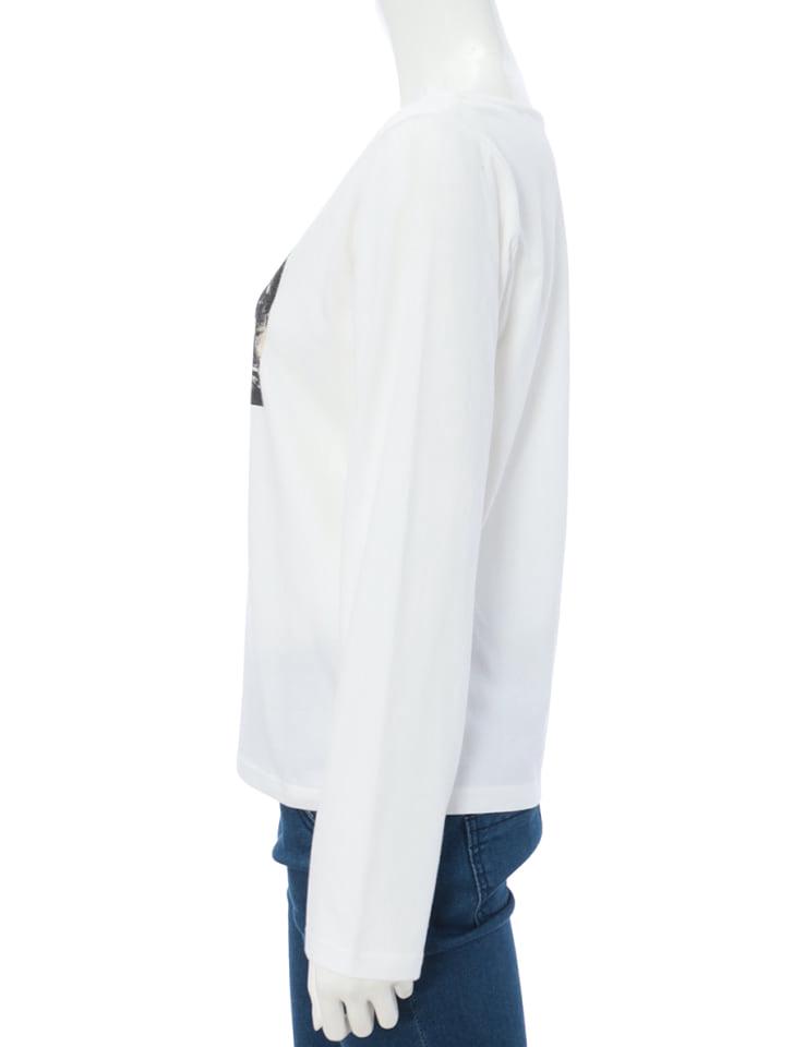 ボートネックフォトプリントロングTシャツ