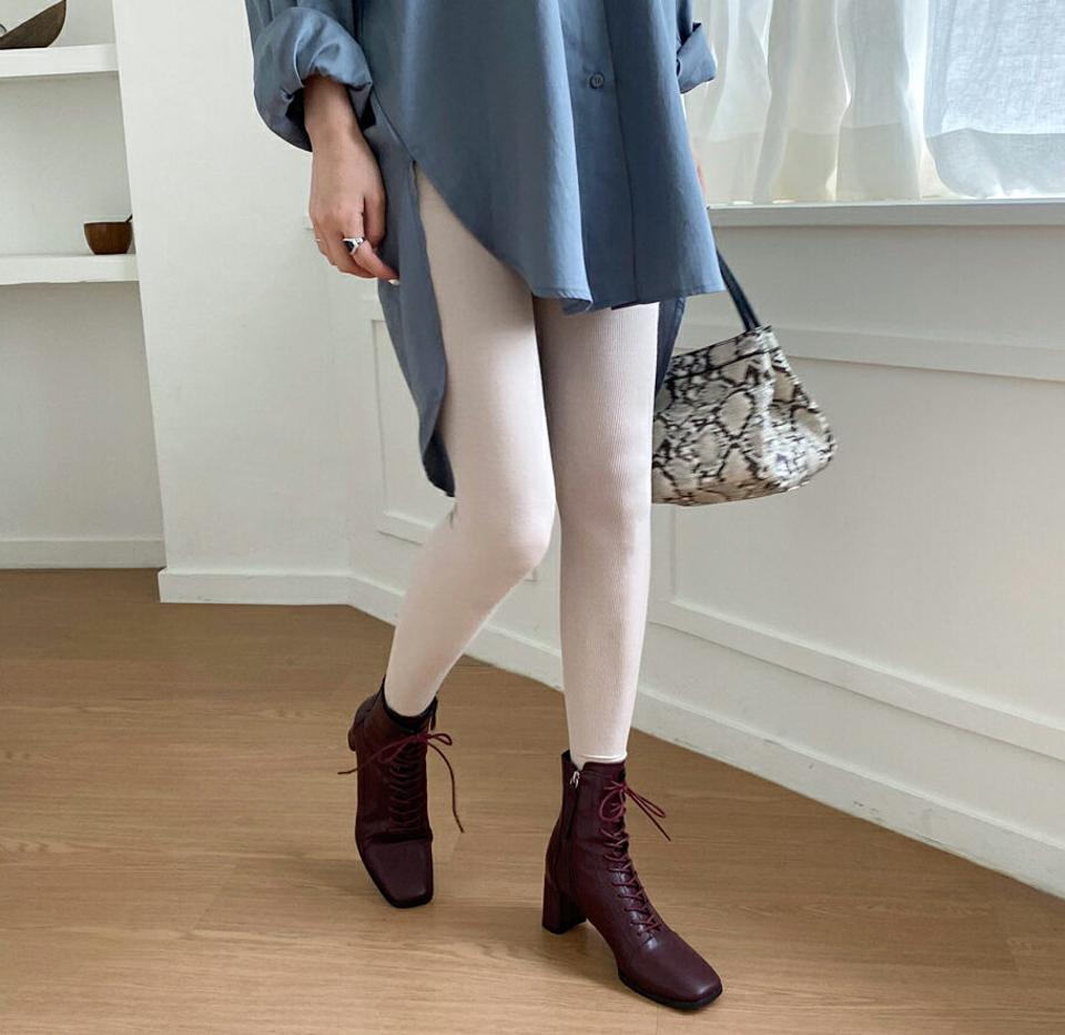 リブレギンス・全5色・b69992 レディース 【pt】レギンス パンツ ズボン ロング 単色 無地 シンプル ベーシック カジュアル ラフ 春 秋 韓国ファッション ハイホリHIHOLLI