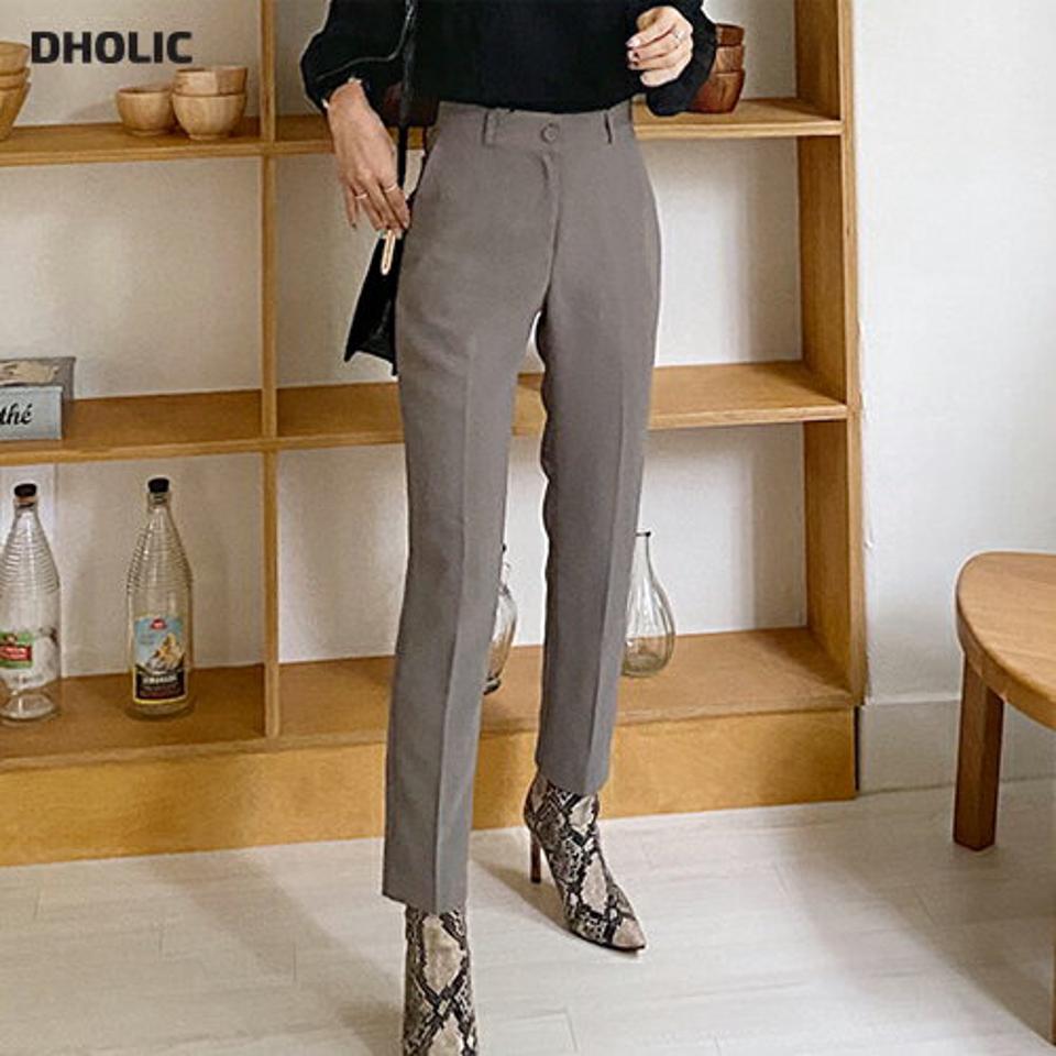 くるみボタンスラックス・全5色・t65878 レディース 【pt】韓国ファッション ボトムス ロング ロングパンツ スラックスパンツ スラックス スリム ボタン ベーシック ポケット オフィスカジュアル デイリー 美脚 秋 春