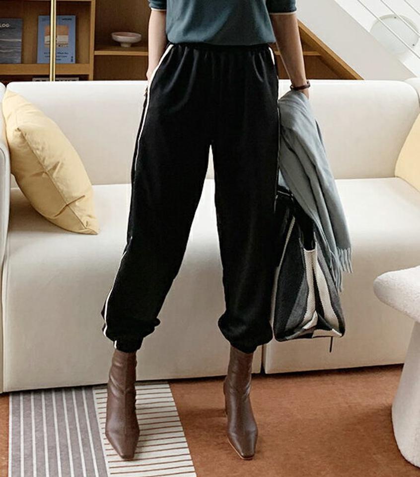 サイドラインジョガーパンツ・全3色・t00279 レディース 【pt】パンツ ズボン ロングパンツ ジョガーパンツ サイドライン カジュアル スポーティー ラフ ウエストゴム 春 秋 韓国 ファッション ハイホリHIHOLLI