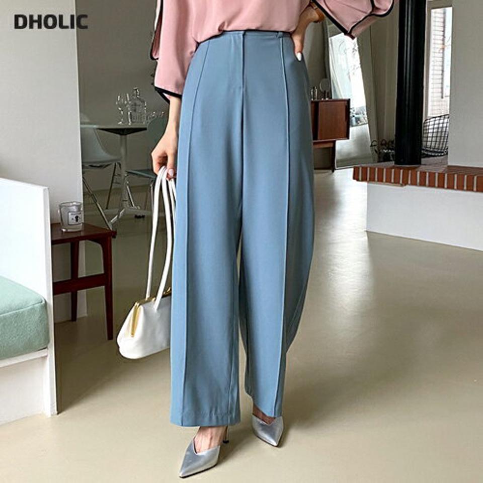 センタープレスワイドスラックス・全3色・t58086 レディース 【pt】韓国 ファッション ボトムス ロング ロングパンツ スラックスパンツ スラックス ワイド センタープレス 体型カバー ポケット オフィスカジュアル デイリー 足長 美脚 秋 春