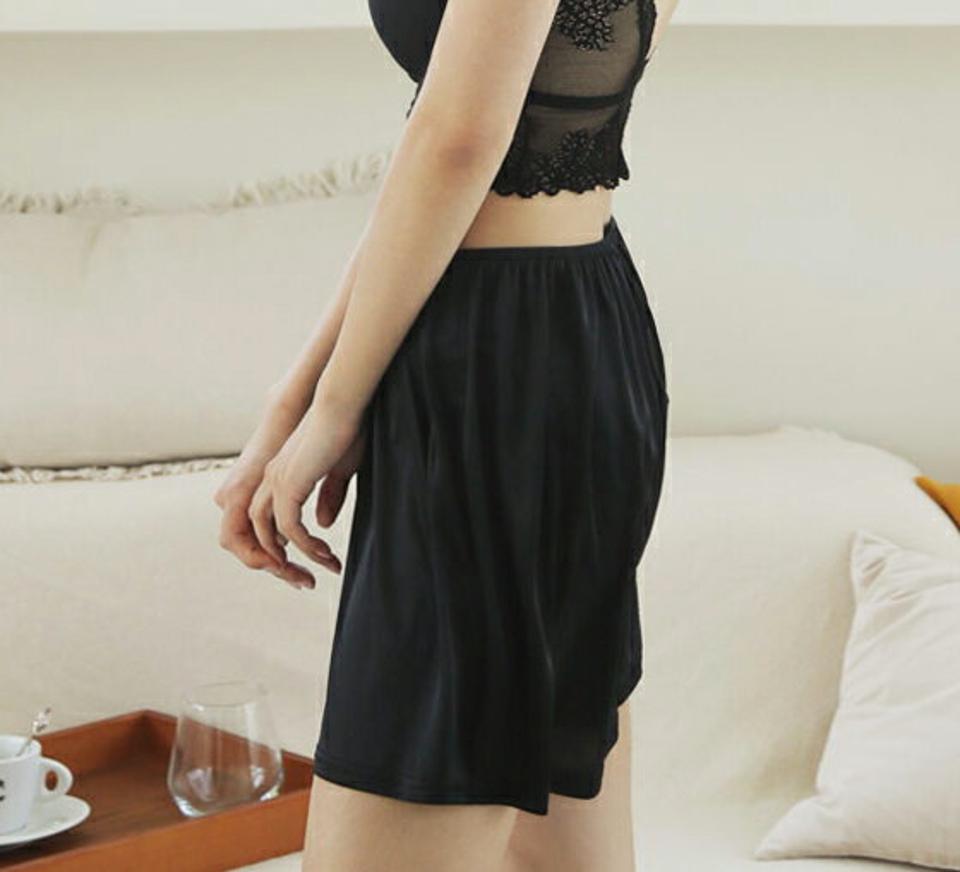 シルキータッチインナーパンツ・全3色・b44808 レディース 【uw】韓国ファッション アンダーウェア ランジェリー 下着 インナー ショートパンツ インナーパンツ ルームウェア シルキー ゴム フィット ベーシック 体型カバー 秋 春