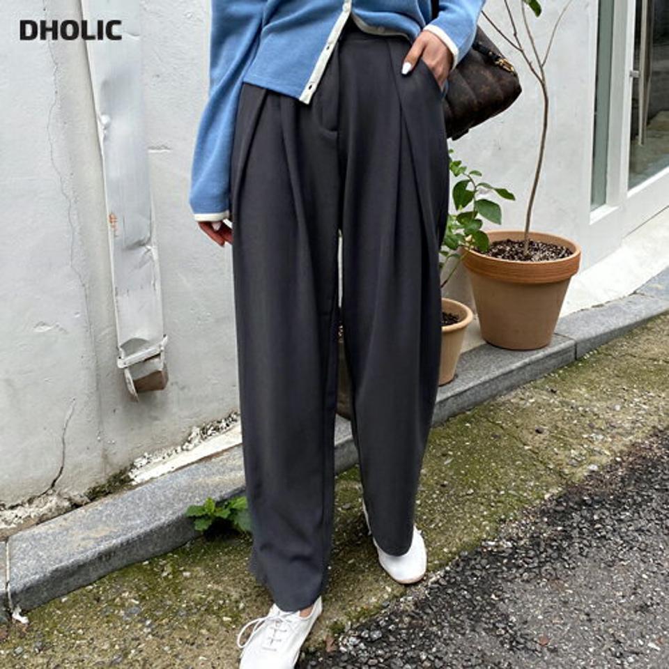 タックワイドスラックス・全3色・t62794 レディース 【pt】韓国 ファッション ボトムス ロング ロングパンツ スラックスパンツ スラックス ワイド タック 体型カバー ポケット カジュアル デイリー 足長 美脚 秋 春