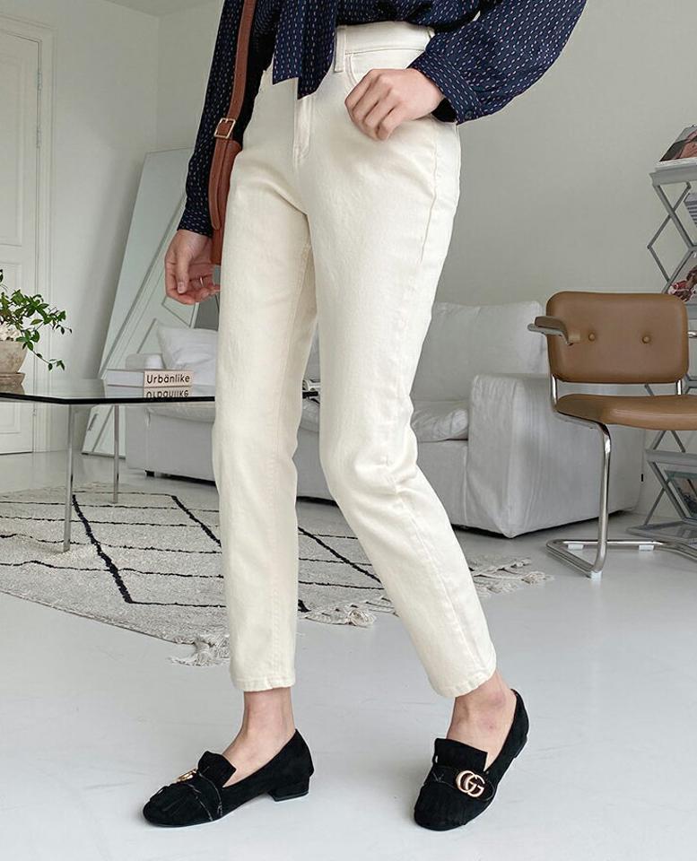 コットン混テーパードパンツ・全4色・t64996 レディース 【pt】韓国ファッション ボトムス パンツ ロング ロングパンツ コットン 混紡 デイリー ポケット ボタン テーパード スリット ベーシック 美脚 足長 細身 着痩せ 春 秋 NIJU