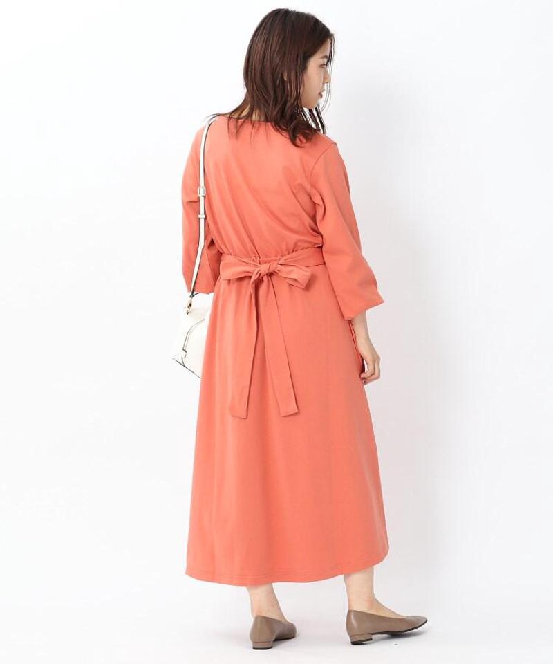 【WEB限定】ナチュラルスムース ウエストリボンワンピース