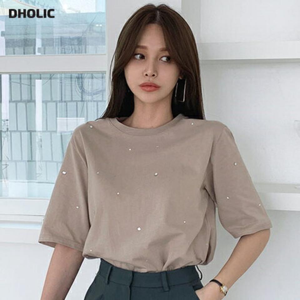 コットンキュービックTシャツ・全3色・b70004 レディース 【tops】トップス Tシャツ 半袖 ハーフスリーブ キュービック 可愛い かわいい フェミニン コットン 綿 春 夏 韓国 ファッション ハイホリHIHOLLI