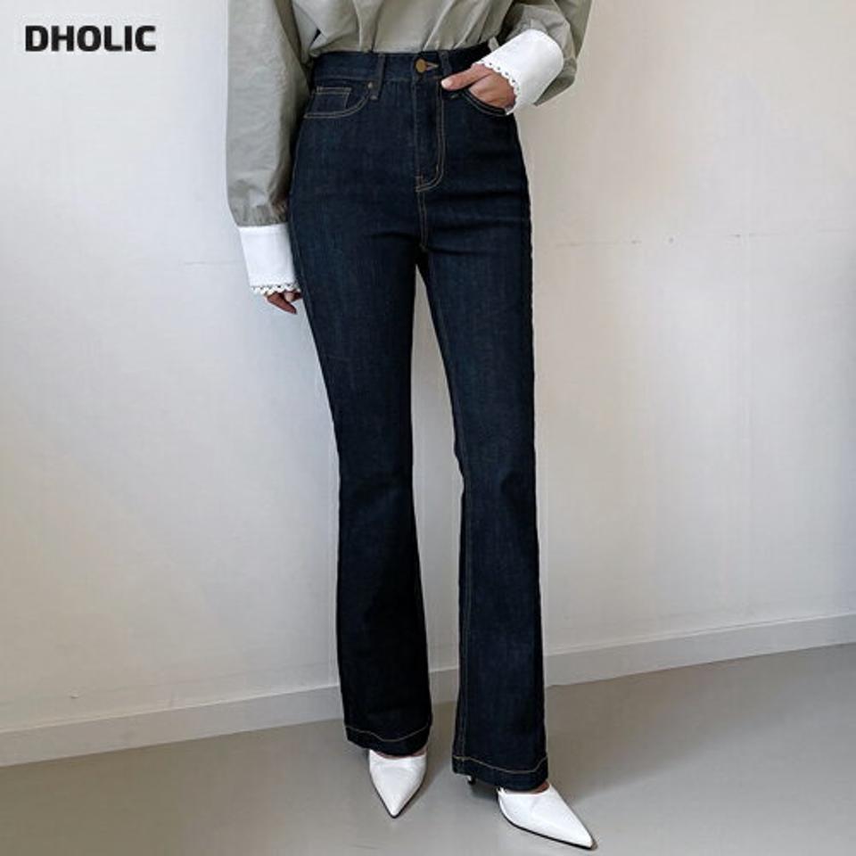 即日配送【只今30%OFF】ハイウエストフレアデニムパンツ・全1色・t65913 レディース 【pt】韓国ファッション ボトムス ロング ロングパンツ デニム ハイウエスト フレア デニムパンツ ロング丈 ボタン ポケット 体型もカバー デイリー 美脚 足長 シンプル 秋 春