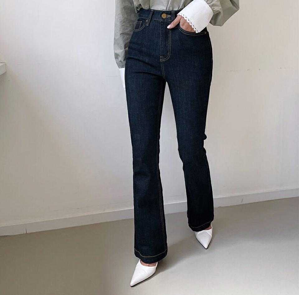 即日配送【只今30%OFF】ハイウエストフレアデニムパンツ・全1色・t65913 レディース 【pt】韓国ファッション ボトムス ロング ロングパンツ デニム ハイウエスト フレア デニムパンツ ロング丈 ボタン ポケット 体型もカバー デイリー 美脚 足長 シンプル 秋 春